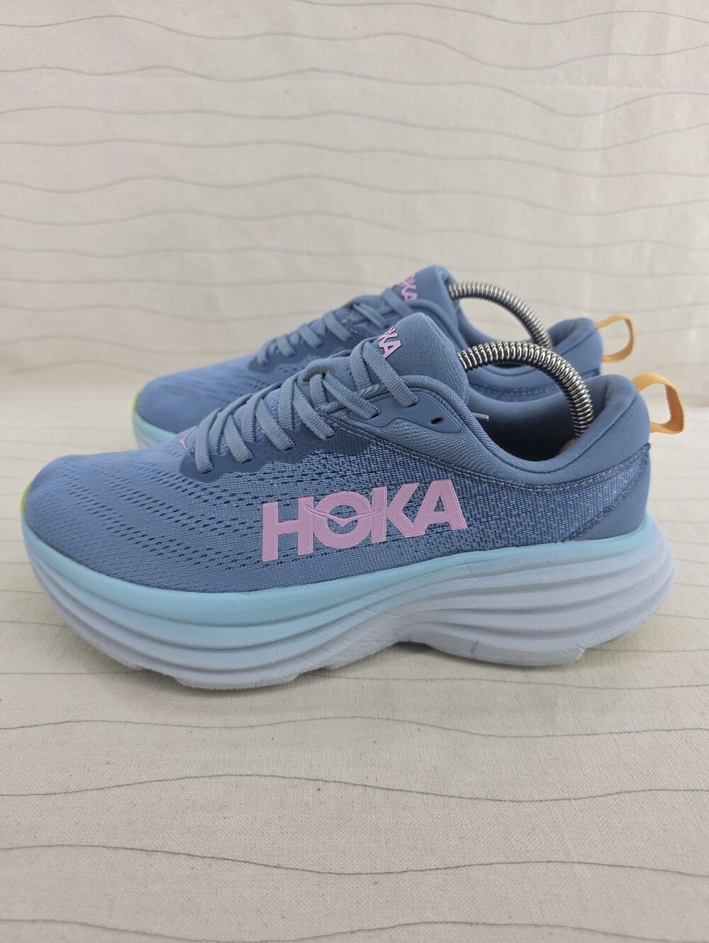Hoka One One Womens Bondi 8 Blue Running Sneakers Shoes 1127954 Size 8.5D Wide - Picture 2 of 13